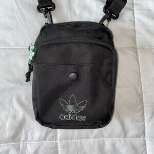 Adidas Core Originals Festival Crossbody Bag Black and Teal